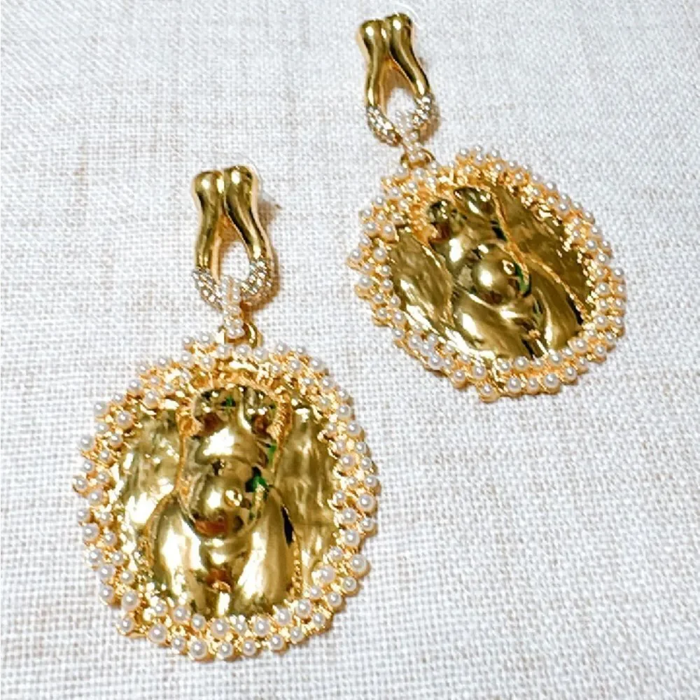 Sculpture earrings  #1239